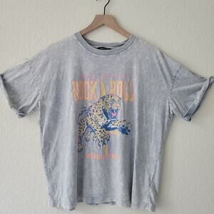 Zutter Band Free Spirit Rock 'n Roll T-Shirt Size Medium Gray Pink Yellow